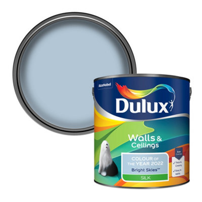 Dulux Walls & Ceilings Silk Emulsion Paint - Bright Skies - 2.5 Litre (5599871) - Image 6