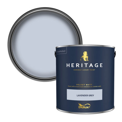 Dulux Heritage Lavender Grey Velvet Matt Wall Paint2.5L from B&Q