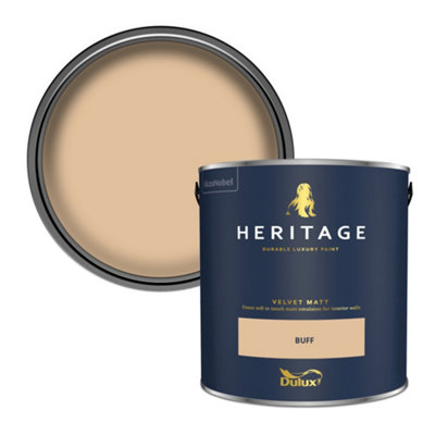 Dulux Heritage Buff Velvet Matt Wall Paint2.5L from B&Q