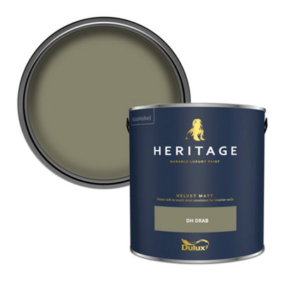 Dulux Heritage Dh Drab Velvet Matt Wall Paint2.5L from B&Q