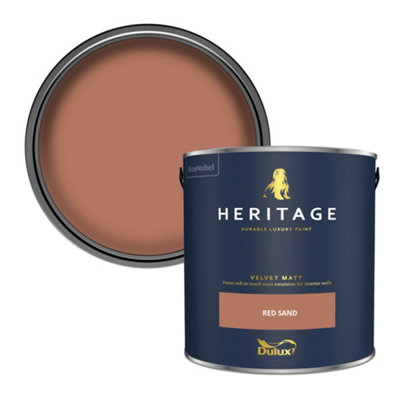 Dulux Heritage Red Sand Velvet Matt Wall Paint2.5L from B&Q