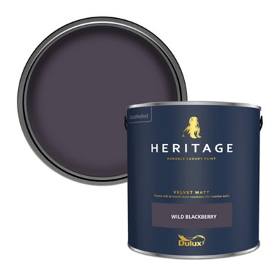 Dulux Heritage Wild Blackberry Velvet Matt Wall Paint2.5L from B&Q