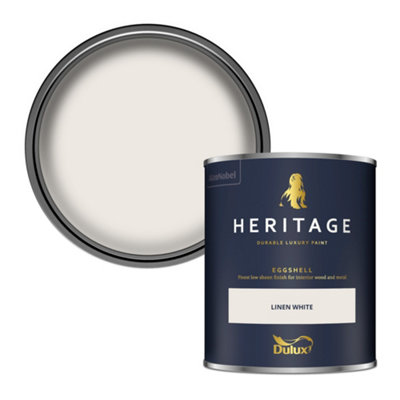 Dulux Heritage Linen White Eggshell Metal & Wood Paint750Ml from B&Q