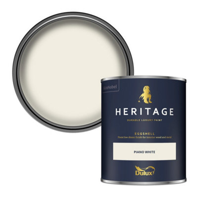 Dulux Heritage Piano White Eggshell Metal & Wood Paint750Ml from B&Q