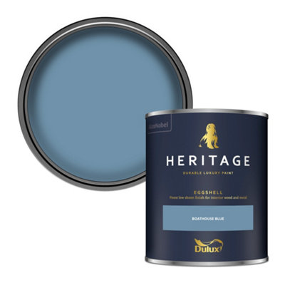 Dulux Heritage Boathouse Blue Eggshell Metal & Wood Paint750Ml from B&Q