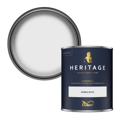 Dulux Heritage Marble White Eggshell Metal & Wood Paint750Ml from B&Q
