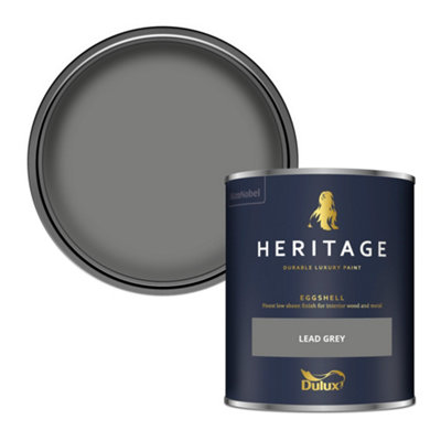 Dulux Heritage Lead Grey Eggshell Metal & Wood Paint750Ml from B&Q