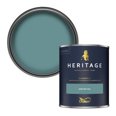 Dulux Heritage Maritime Teal Eggshell Metal & Wood Paint750Ml from B&Q