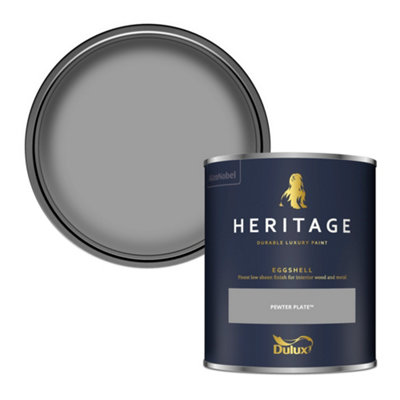Dulux Heritage Pewter Plate Eggshell Metal & Wood Paint750Ml from B&Q