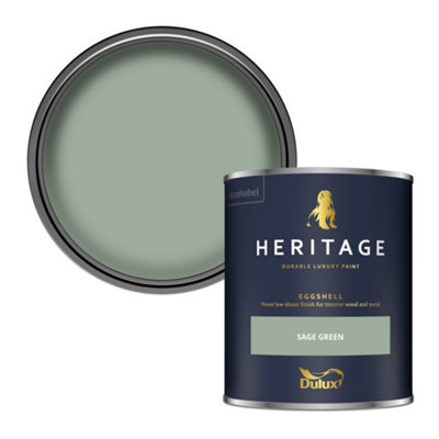 Dulux Heritage Sage Green Eggshell Metal & Wood Paint750Ml from B&Q