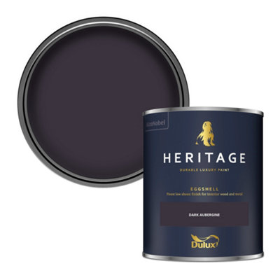 Dulux Heritage Dark Aubergine Eggshell Metal & Wood Paint750Ml from B&Q