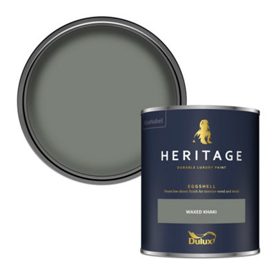 Dulux Heritage Waxed Khaki Eggshell Metal & Wood Paint750Ml from B&Q