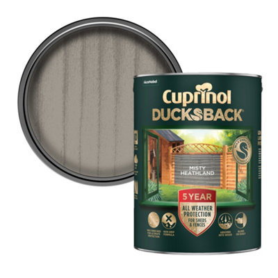 Cuprinol Ducksback Misty Heathland Matt Exterior Wood Paint, 5L Tin