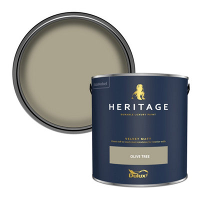 Dulux Heritage Olive Tree Velvet Matt Wall Paint2.5L from B&Q