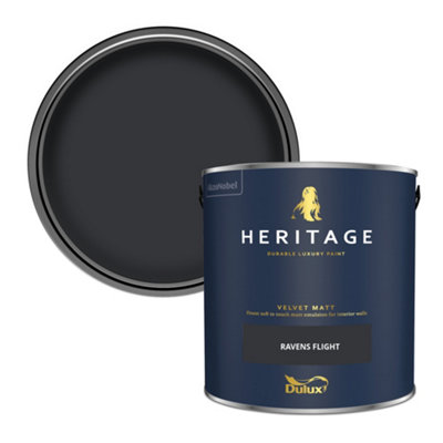 Dulux Heritage Ravens Flight Velvet Matt Wall Paint2.5L from B&Q