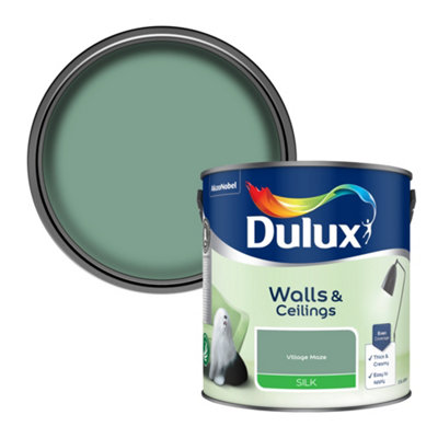 Dulux Village Maze Silk Wall & Ceiling Emulsion Paint, 2.5L Light