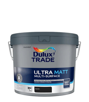 Dulux Trade Ultra Matt Multi SurfacesBlack10 Litre from B&Q