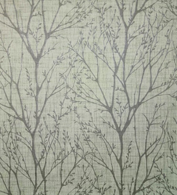 B&Q -  M1876 Lynford Trees Mid Weight Vinyl  WallpaperGreen
