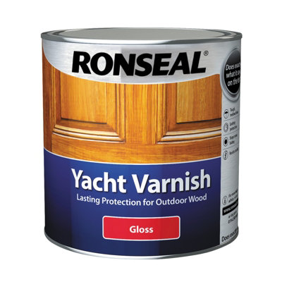 B&Q -  Yacht Varnish Clear Gloss Window Frames Wood Varnish2.5L