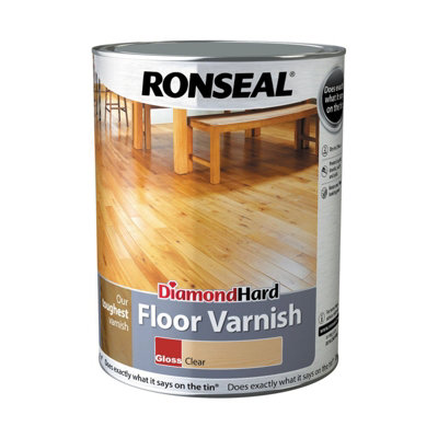 B&Q -  Diamond Clear Gloss Wood Floor Varnish5L