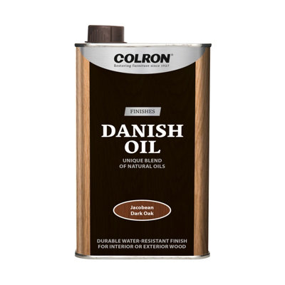 B&Q -  Refined Jacobean Dark Oak Satin Danish Wood Oil500Ml