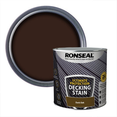 Ronseal Ultimate Protection Dark Oak Matt Decking Wood Stain2.5L from B&Q