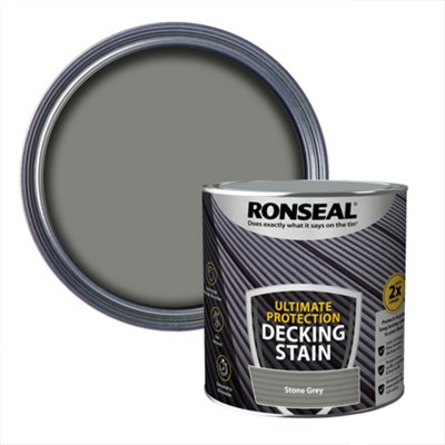 Ronseal Ultimate Protection Stone Grey Matt Decking Wood Stain2.5L from B&Q
