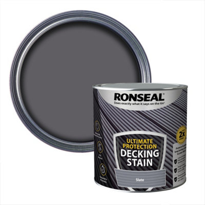 Ronseal Ultimate Protection Matt Decking Wood Stain, 2.5L Slate