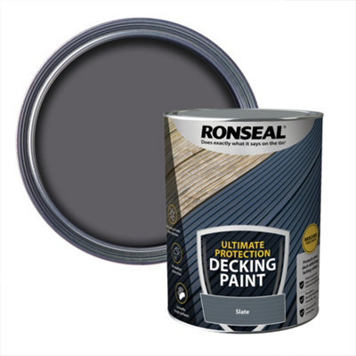Ronseal Ultimate Protection Matt Slate Decking Paint5L from B&Q