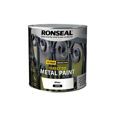 Ronseal Direct To Metal Paint Satin 2.5L White