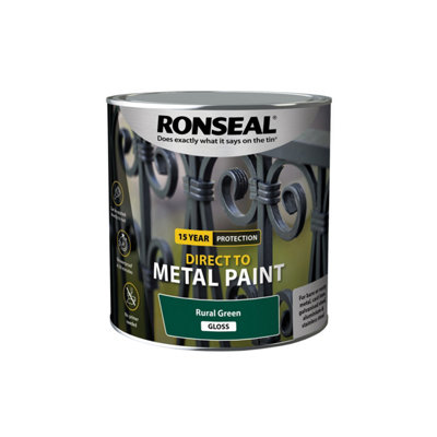 Ronseal Direct To Metal Paint Gloss 2.5L Rural Green from B&Q
