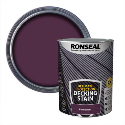 RonsealUltra Protection Decking Stain 5LBlackcurrant from B&Q