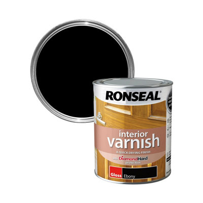 Ronseal Ebony Gloss Skirting Wood Varnish750Ml from B&Q