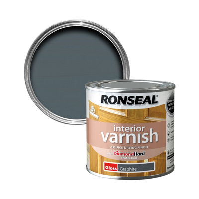 Ronseal Graphite Gloss Skirting Wood Varnish250Ml from B&Q