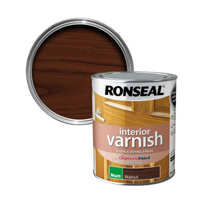 Ronseal Walnut Matt Skirting Wood Varnish750Ml from B&Q