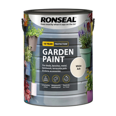Ronseal Garden PaintCool White Ash5 Litre from B&Q