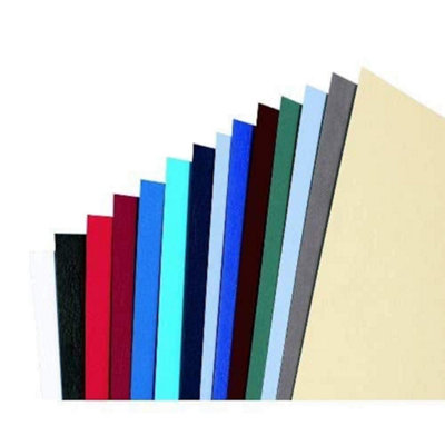 Rexel Gbc A4 250 Gsm Leatherboard Window Binding CoversBlue from B&Q