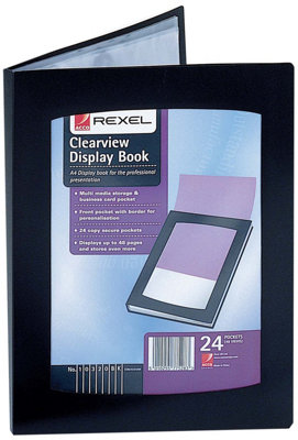 Rexel A5 Clearview Display BookBlack from B&Q