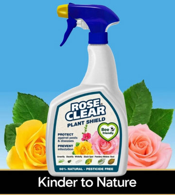 B&Q -  Rose Clear Plant Shield Spray Pesticide Free Bug Killer Fungus Control 800Ml