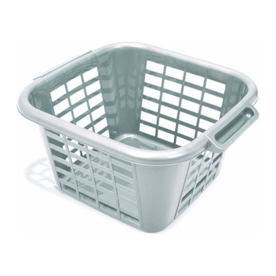 Addis 24 Litre Square Laundry Basket, Metallic - 505977 - Image 7