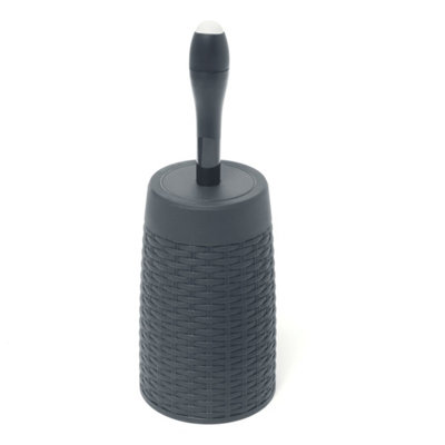 Addis Faux Rattan Toilet Brush And Holder - Image 5