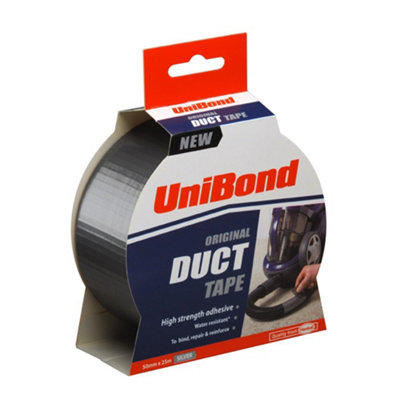 Unibond Original Duct Tape High Strength Adhesive50 mm X 25 MSilver from B&Q