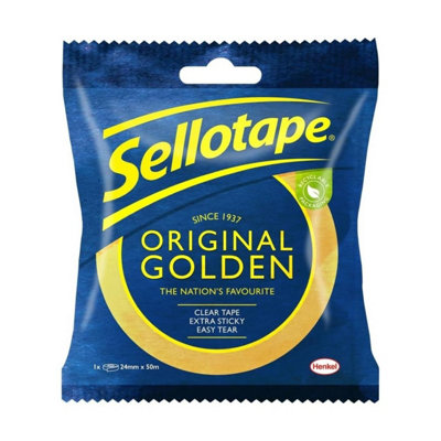 Sellotape Original Golden Sticky Tape 24mm X 50M (8 Pack)Strong Multi-Purpose Sticky Tape For HomeOffice & Parcel Wrapping from B&Q