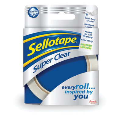 Sellotape Super Clear Tape 24mm X 50M (6 Pack) from B&Q