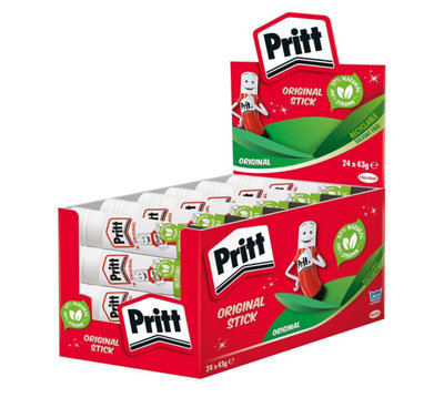 Pritt Glue StickSafe & Child-Friendly Craft Glue For Arts & Crafts ActivitiesStrong-Hold Adhesive For School & Office from B&Q