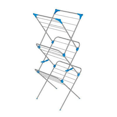 B&Q -  Silver Effect 3 Tier Laundry Airer15M