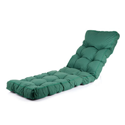 Alfresia Green Classic Sun Lounger Cushion from B&Q
