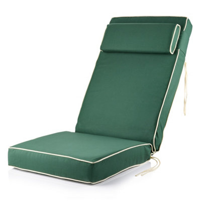Alfresia Green Luxury Recliner Cushion With Luxury Thick Foam Filling from B&Q