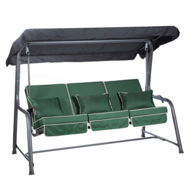 Alfresia Turin Reclining Swing Seat With Green Luxury Cushions from B&Q