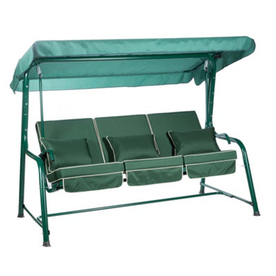 Alfresia Turin Reclining Swing Seat With Green Luxury Cushions from B&Q